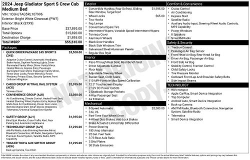 2024 Jeep Gladiator Sport
