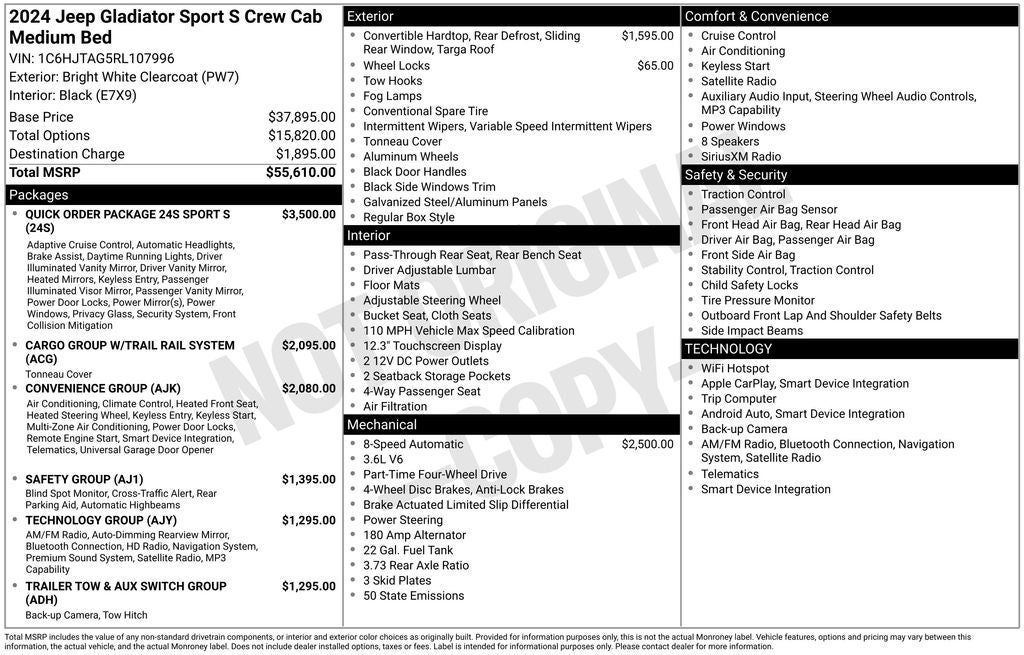 2024 Jeep Gladiator Sport
