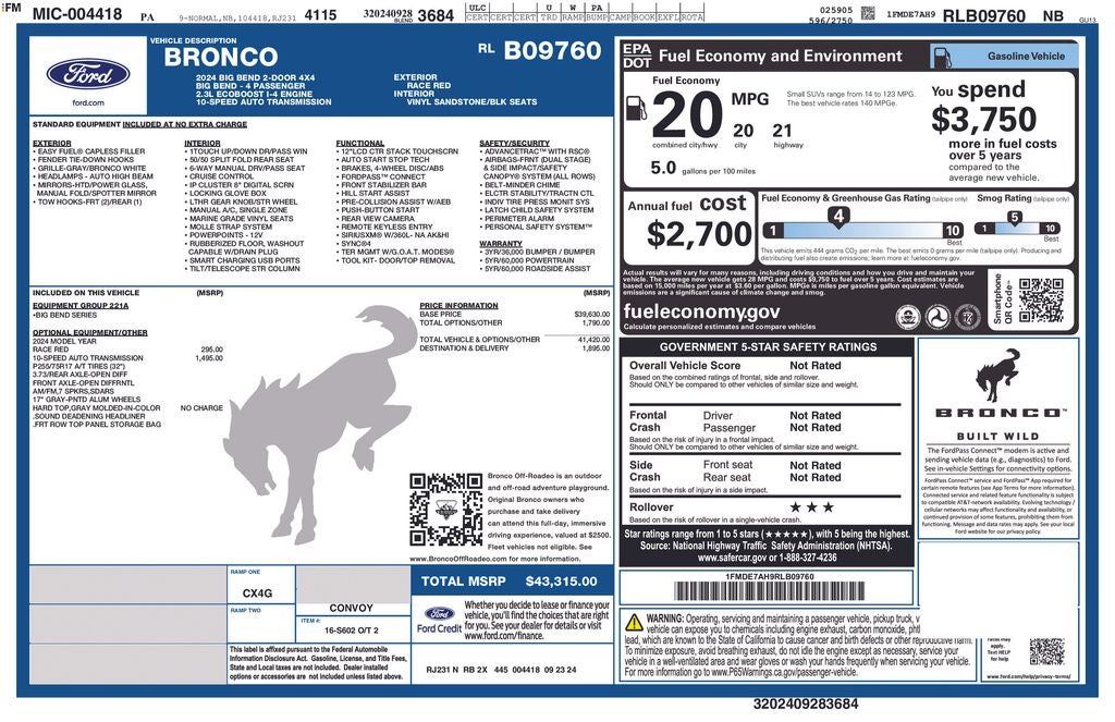 2024 Ford Bronco Big Bend