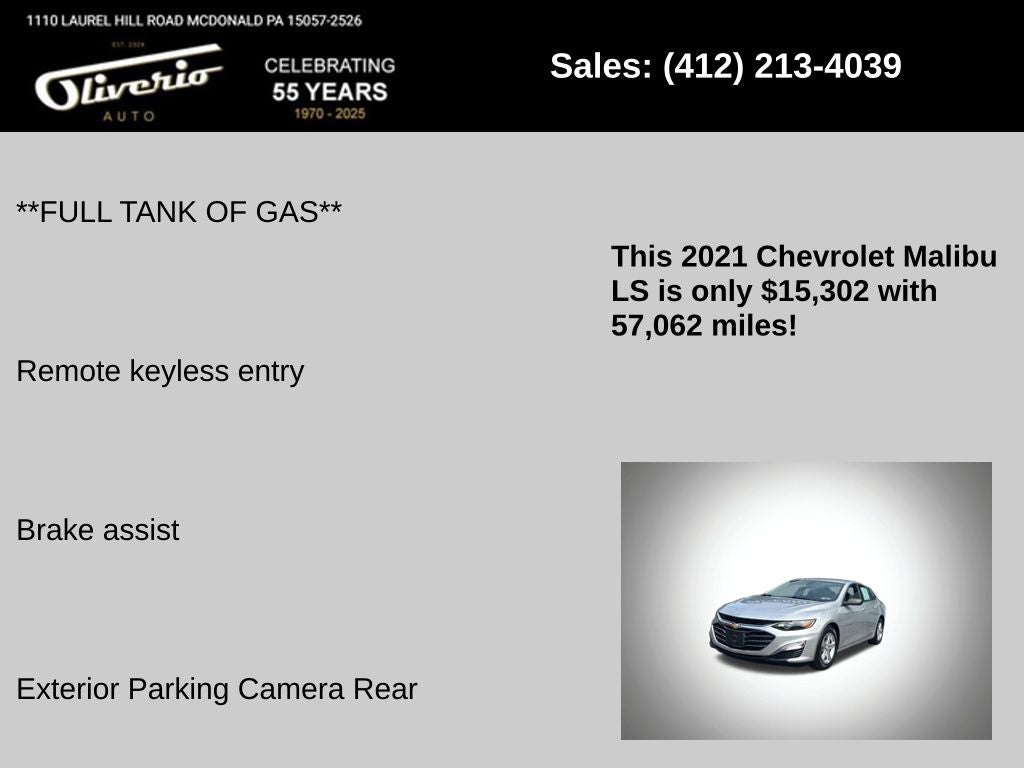 2021 Chevrolet Malibu LS 1FL