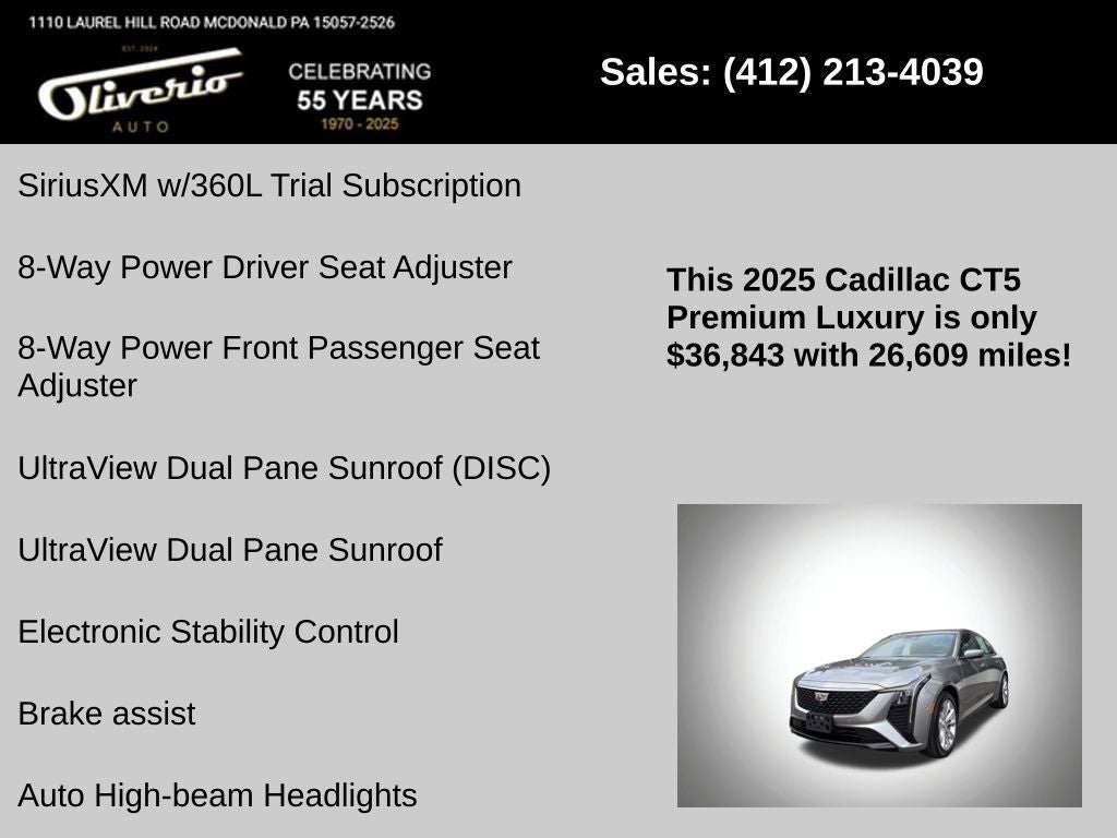 2025 Cadillac CT5 Premium Luxury