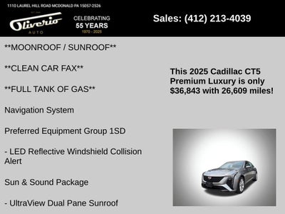 2025 Cadillac CT5 Premium Luxury