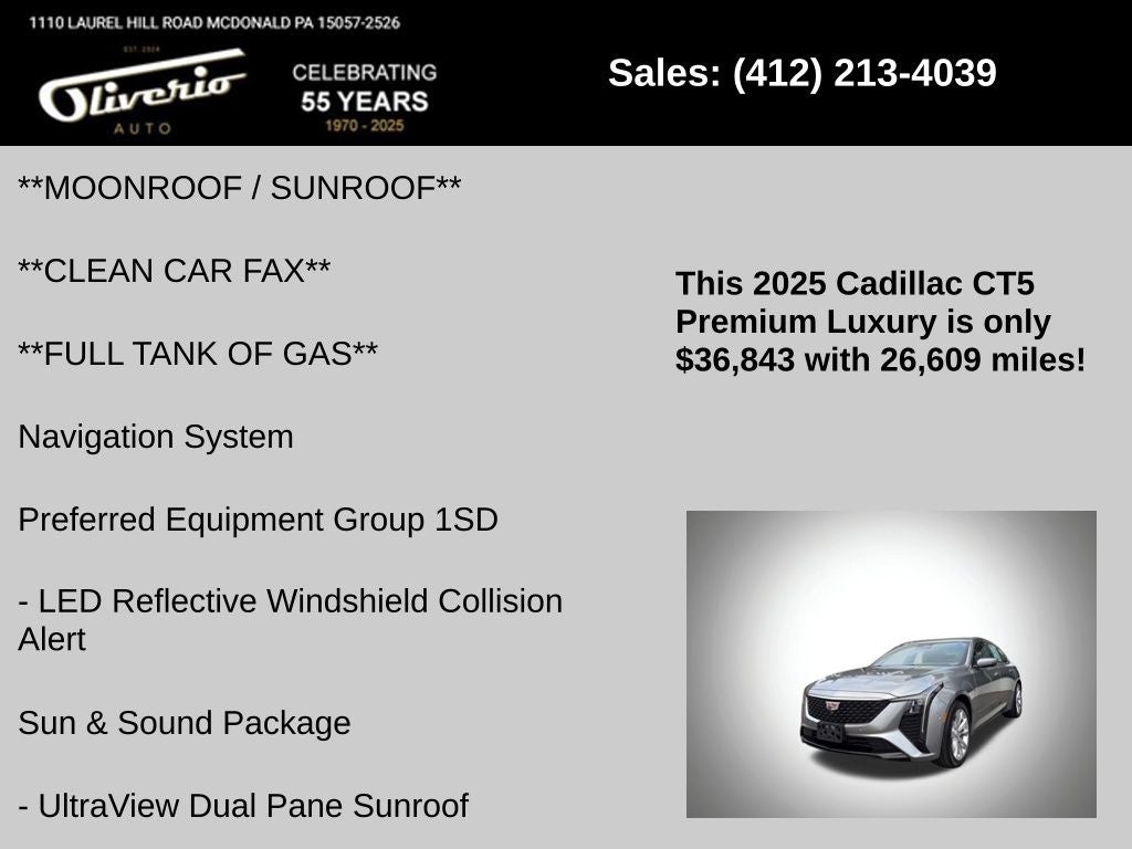 2025 Cadillac CT5 Premium Luxury