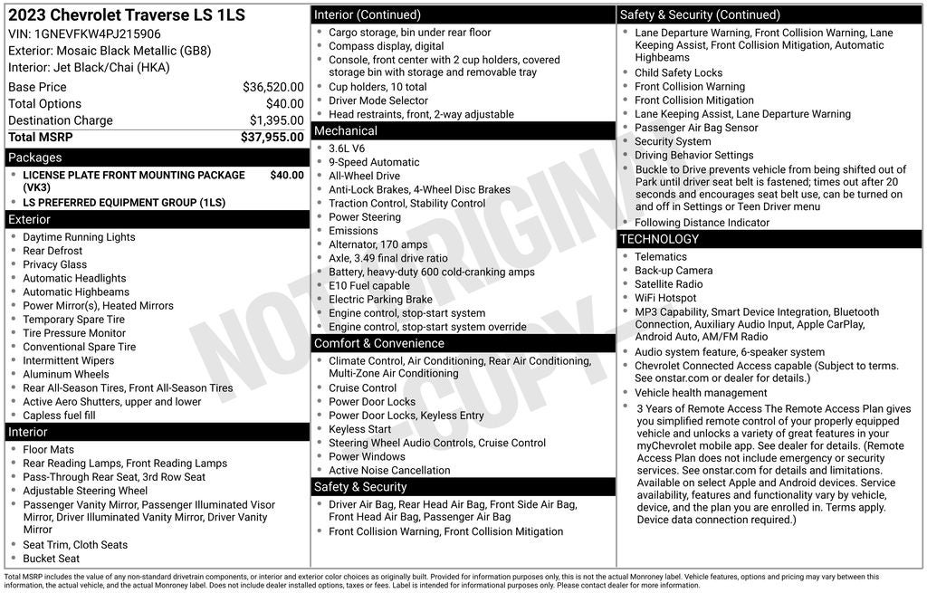 2023 Chevrolet Traverse LS