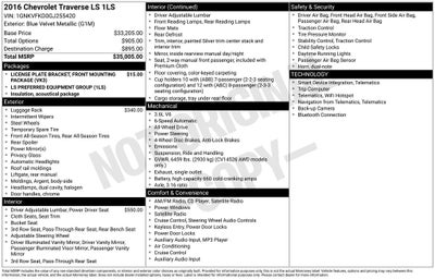 2016 Chevrolet Traverse LS