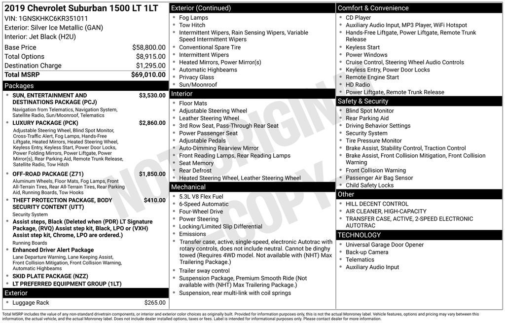 2019 Chevrolet Suburban LT
