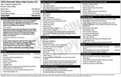 2022 Chevrolet Tahoe High Country