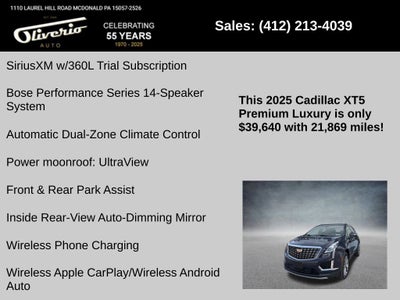 2025 Cadillac XT5 Premium Luxury