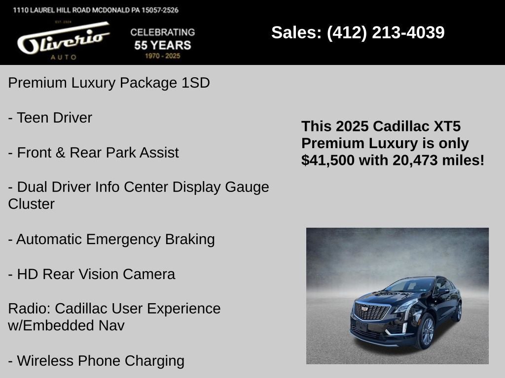 2025 Cadillac XT5 Premium Luxury