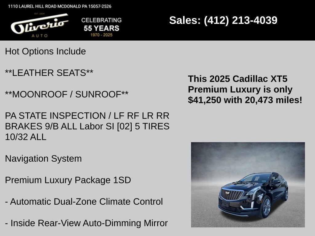 2025 Cadillac XT5 Premium Luxury