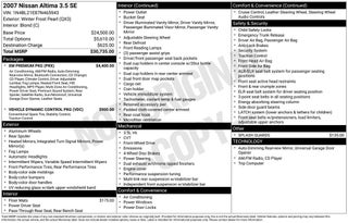 2007 Nissan Altima 3.5 SE