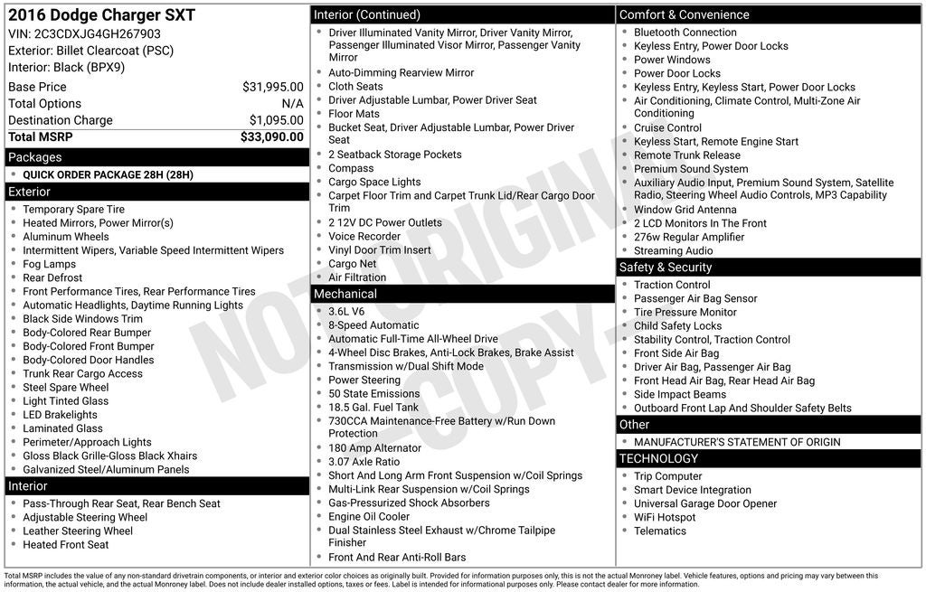 2016 Dodge Charger SXT