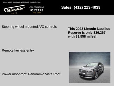 2023 Lincoln Nautilus Reserve