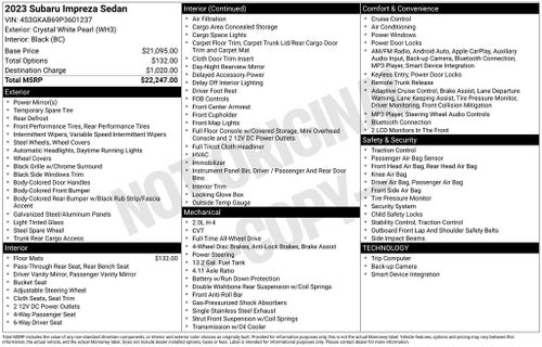 2023 Subaru Impreza Base