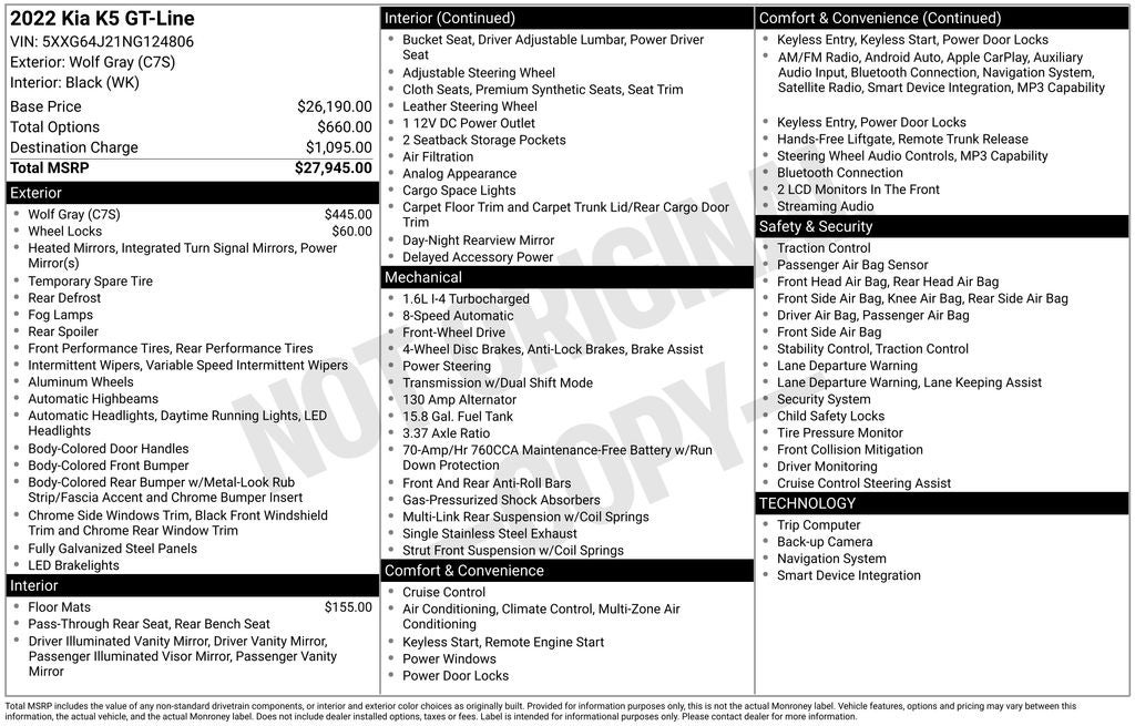 2022 Kia K5 GT-Line
