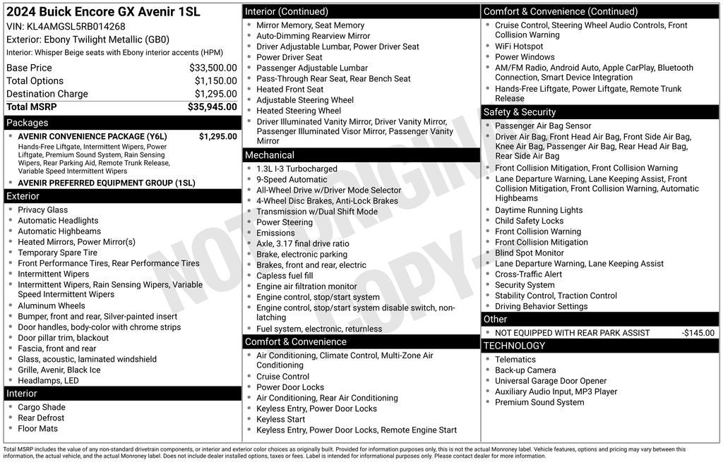 2024 Buick Encore GX Avenir