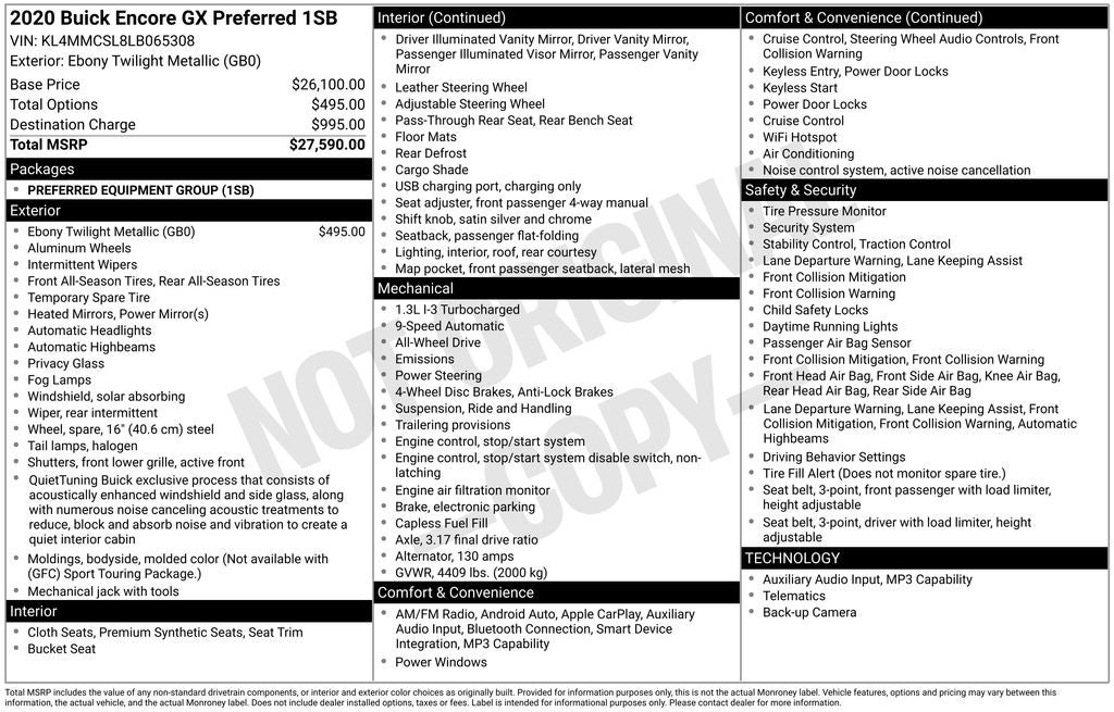 2020 Buick Encore GX Preferred