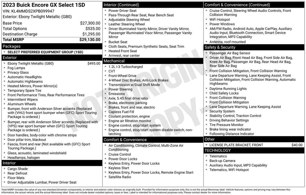2023 Buick Encore GX Select's photo