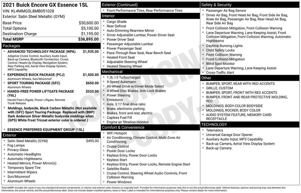 2021 Buick Encore GX Essence