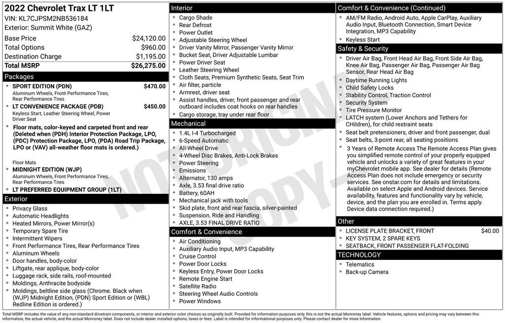 2022 Chevrolet Trax LT