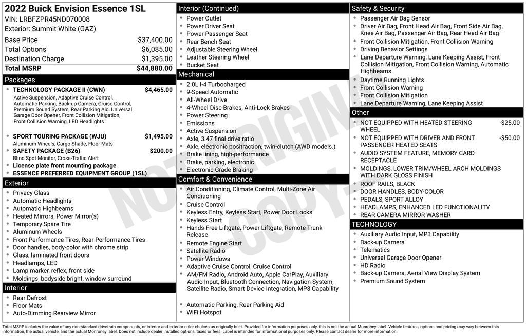 2022 Buick Envision Essence
