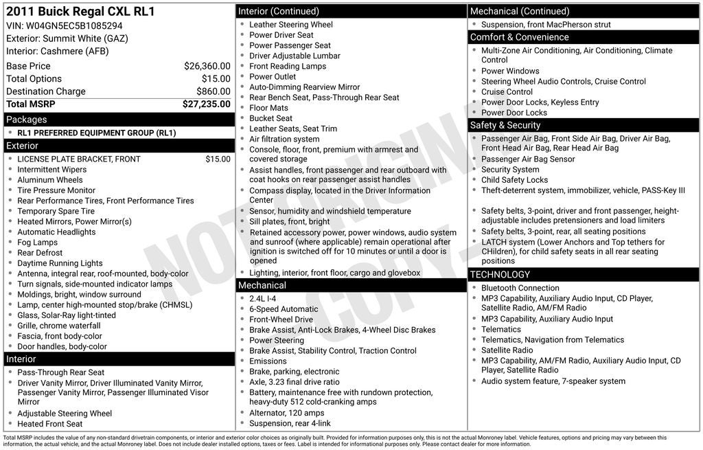 2011 Buick Regal CXL Russelsheim