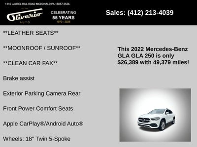 2022 Mercedes-Benz GLA GLA 250 4MATIC®