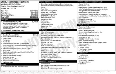 2022 Jeep Renegade Latitude