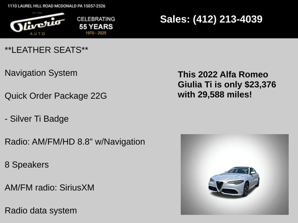 2022 Alfa Romeo Giulia Ti